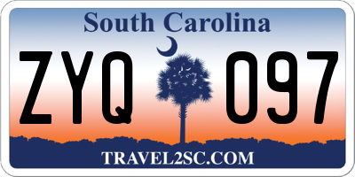 SC license plate ZYQ097