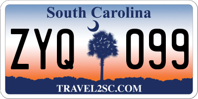 SC license plate ZYQ099