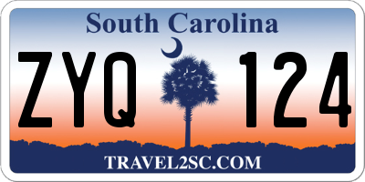 SC license plate ZYQ124