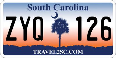 SC license plate ZYQ126