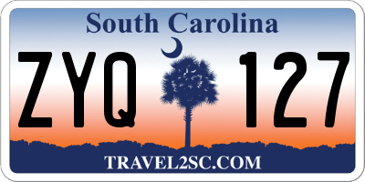 SC license plate ZYQ127