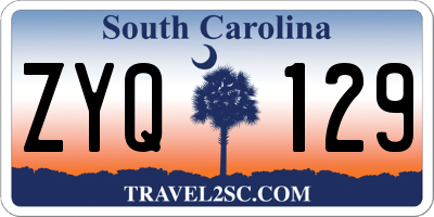 SC license plate ZYQ129