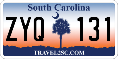 SC license plate ZYQ131