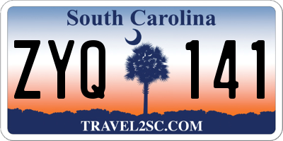 SC license plate ZYQ141