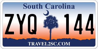 SC license plate ZYQ144