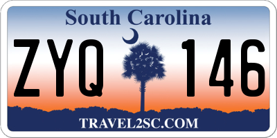 SC license plate ZYQ146