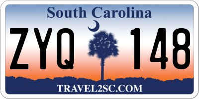 SC license plate ZYQ148