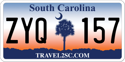 SC license plate ZYQ157