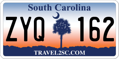 SC license plate ZYQ162