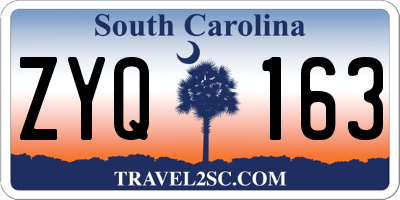 SC license plate ZYQ163