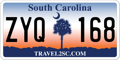 SC license plate ZYQ168