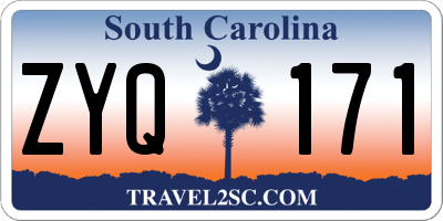 SC license plate ZYQ171