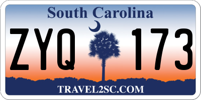 SC license plate ZYQ173