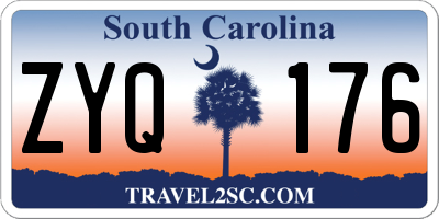 SC license plate ZYQ176
