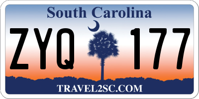 SC license plate ZYQ177