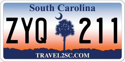 SC license plate ZYQ211