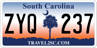 SC license plate ZYQ237