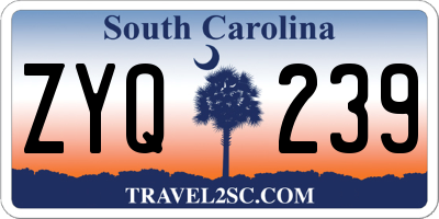 SC license plate ZYQ239