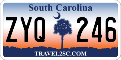 SC license plate ZYQ246