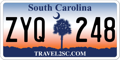 SC license plate ZYQ248