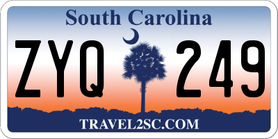 SC license plate ZYQ249