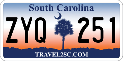 SC license plate ZYQ251