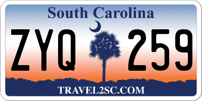 SC license plate ZYQ259