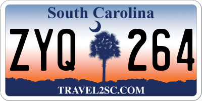 SC license plate ZYQ264