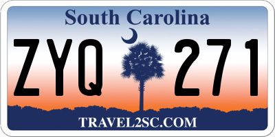 SC license plate ZYQ271