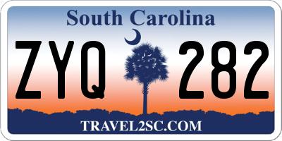 SC license plate ZYQ282