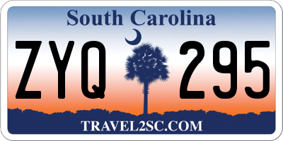 SC license plate ZYQ295