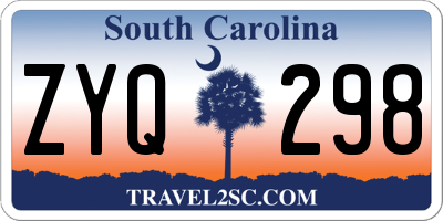 SC license plate ZYQ298