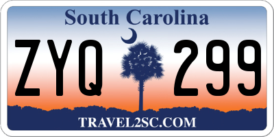 SC license plate ZYQ299
