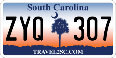 SC license plate ZYQ307