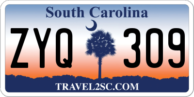 SC license plate ZYQ309