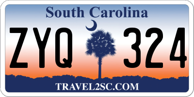 SC license plate ZYQ324