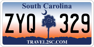 SC license plate ZYQ329