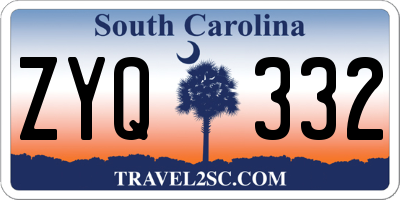 SC license plate ZYQ332