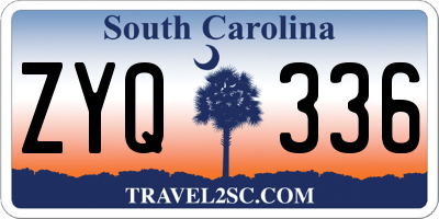 SC license plate ZYQ336