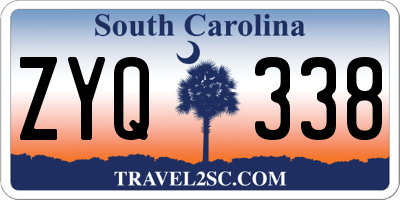 SC license plate ZYQ338