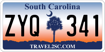 SC license plate ZYQ341