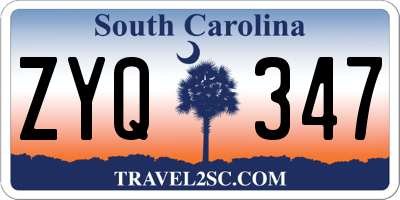 SC license plate ZYQ347
