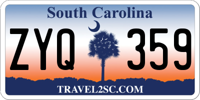 SC license plate ZYQ359