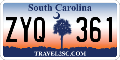 SC license plate ZYQ361