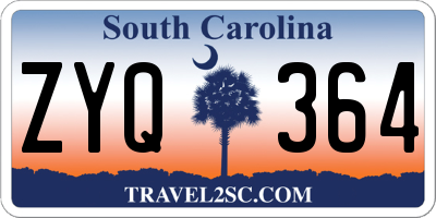 SC license plate ZYQ364