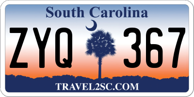 SC license plate ZYQ367
