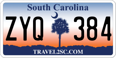 SC license plate ZYQ384