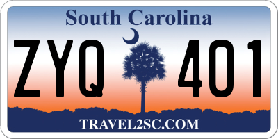 SC license plate ZYQ401