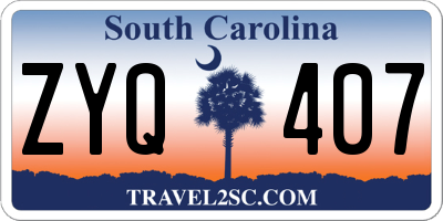 SC license plate ZYQ407