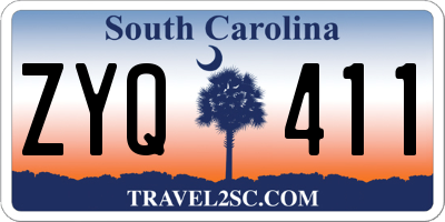 SC license plate ZYQ411